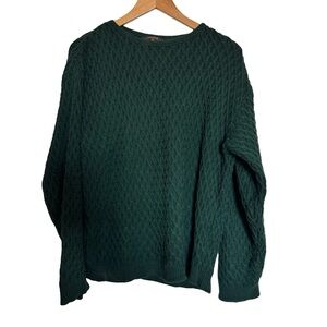 Charter Club Forest Green Cable Knit Sweater